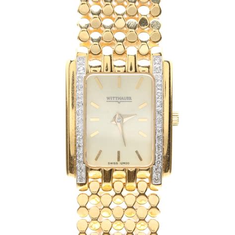 fake wittnauer goldplated and stainless steel band watch